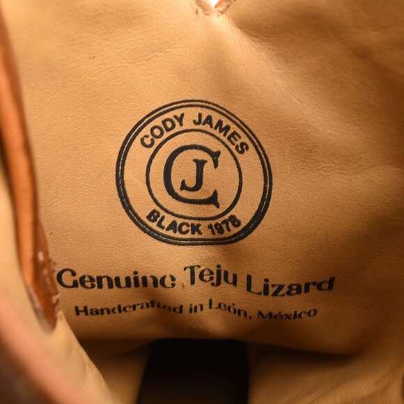 Cody James Black 1978 Mens Cognac Genuine Teju Lizard Leather Western Boots 11D - Picture 4 of 6